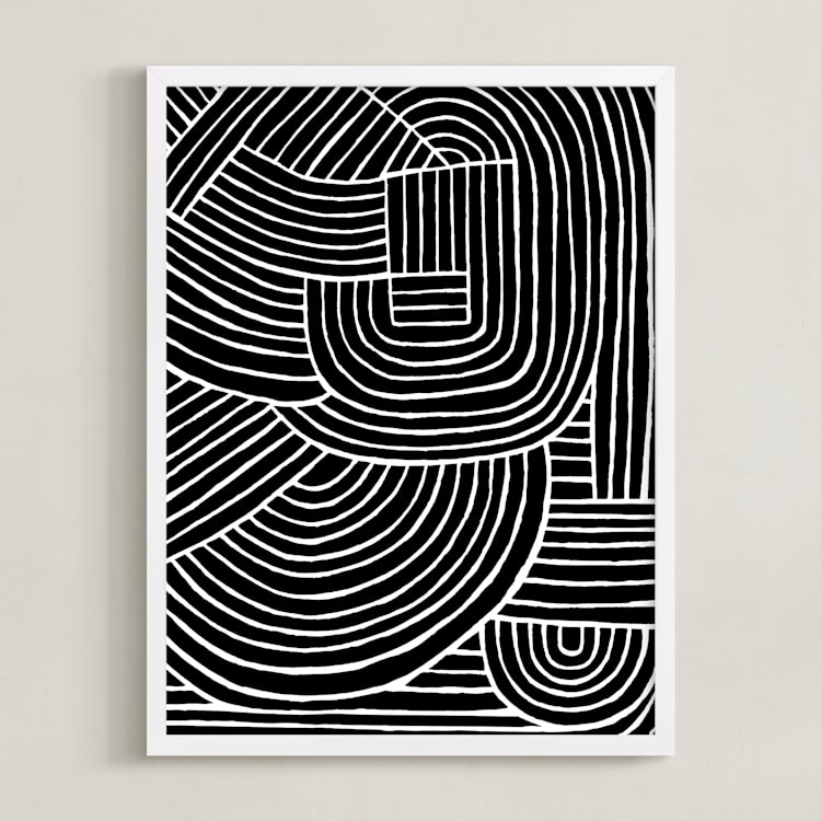 "A Long Ray Around" - Art Print in Night by raven erebus - Framed