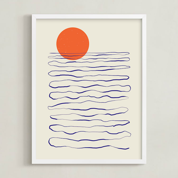 "Infinite Expectation" - Art Print in Tangerine by Adelyn T. - Framed