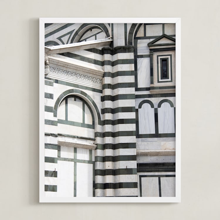 "Stripe" - Art Print in Stone by Jenna Holcomb - Framed
