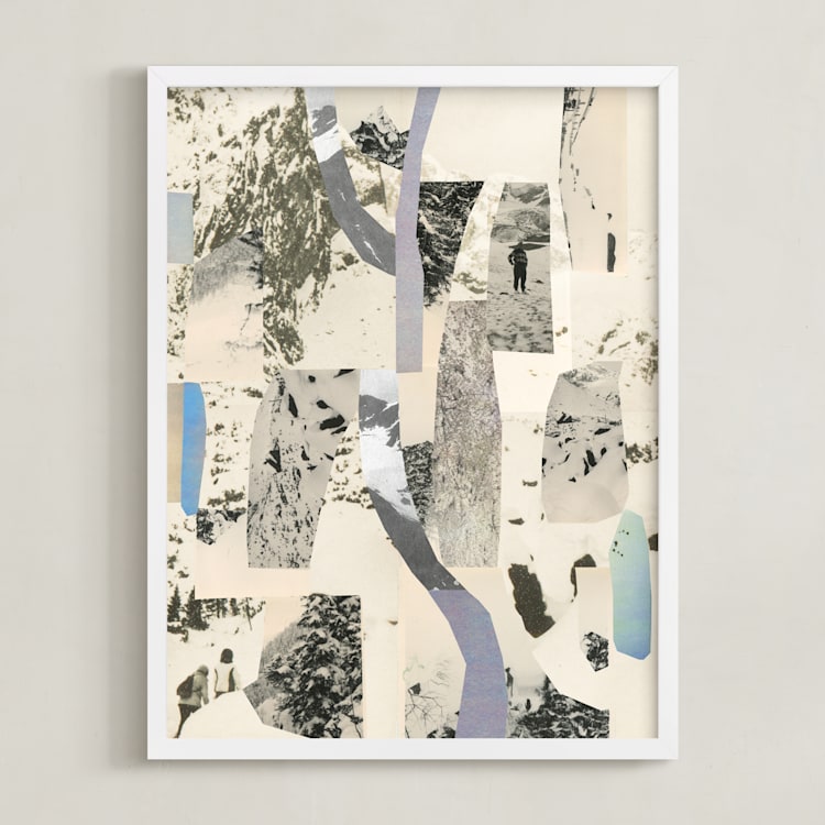 "Mountains" - Art Print in cool air by Sumak Studio - Framed
