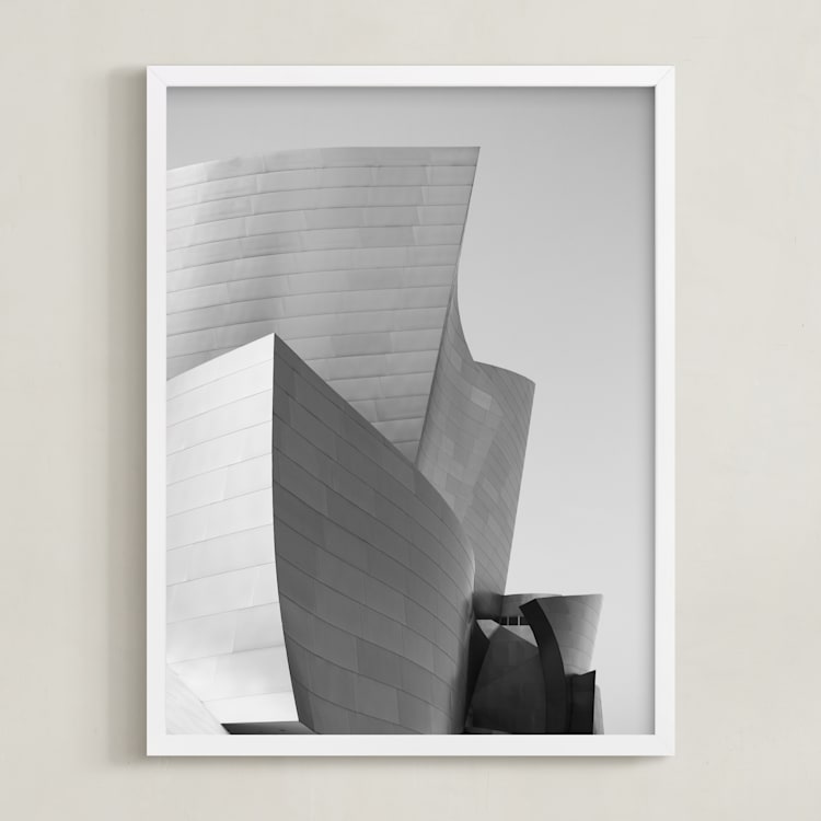 "Curves" - Art Print in monochrome by lulu and isabelle - Framed