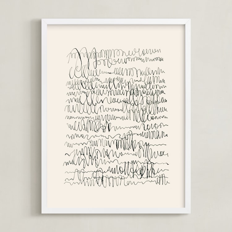 "Nature, you and me N.4 I" - Art Print in Monochrome by Catilustre - Framed