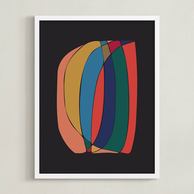 "Fragments" - Art Print in Chalkboard by Romina Gadler - Framed