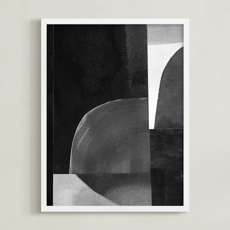 "Construct 32" - Art Print in Black & White by Ashleigh Ninos - Framed