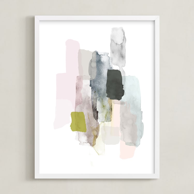 "Weathered" - Art Print in Slate by Melanie Severin - Framed