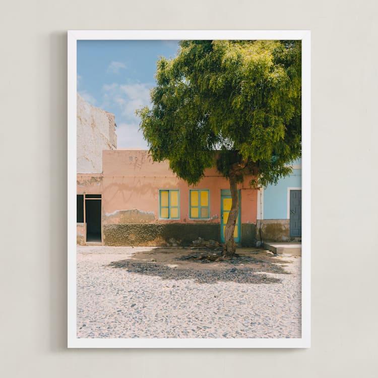 "Boa Vista" - Art Print in CP Blue by Kate Baird - Framed