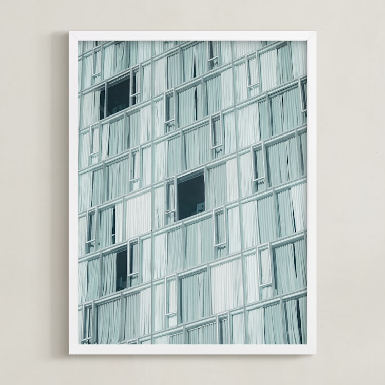 "In Reverse" - Art Print in Muted Aqua by Lindsay Ferraris Photography - Framed