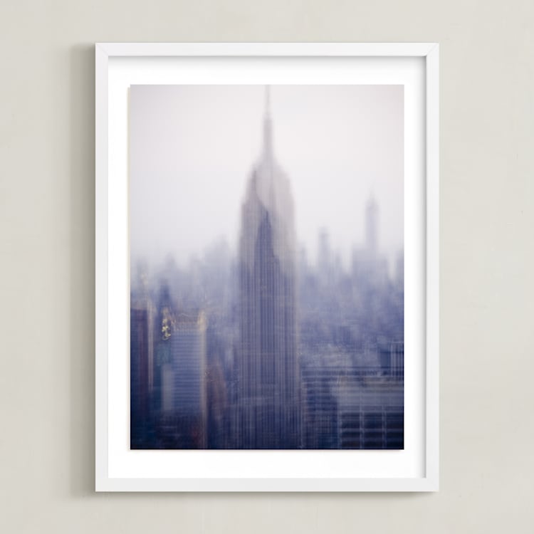 "empire state" - Art Print in Twilight by Kaitlin Rebesco - Framed
