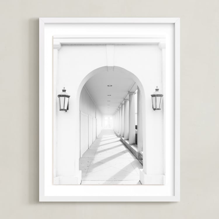 "Arches" - Art Print in Column White by Ilze Lucero - Framed