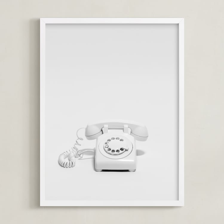 "Telephone" - Art Print in Pearl by Cristiane - Framed