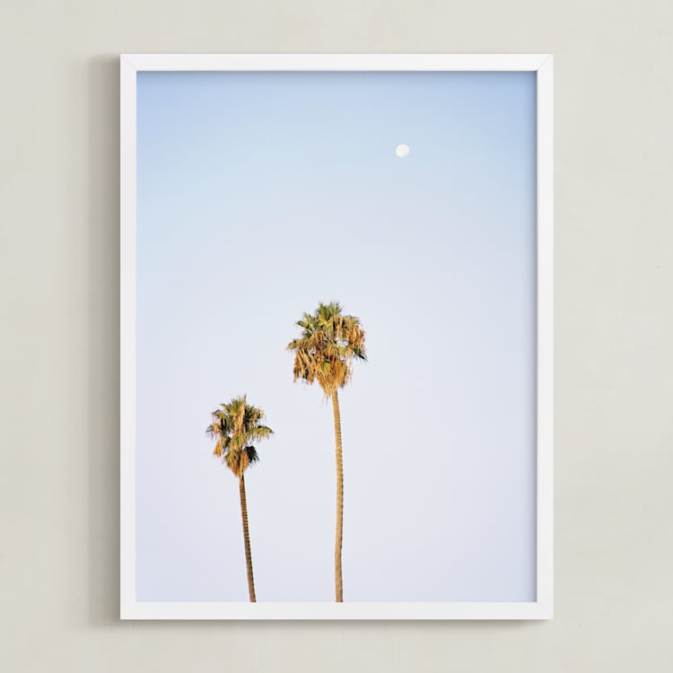 "California Sky" - Art Print in Pastel Blue by Tania Medeiros - Framed