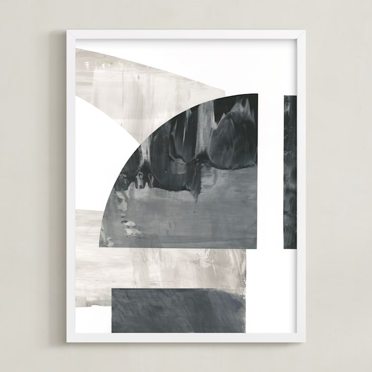 "Indian Sundial" - Art Print in Onyx by Agnes Pierscieniak - Framed