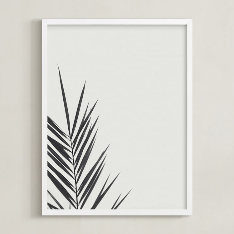 "One" - Art Print in Charcoal by Stacy Cooke - Framed