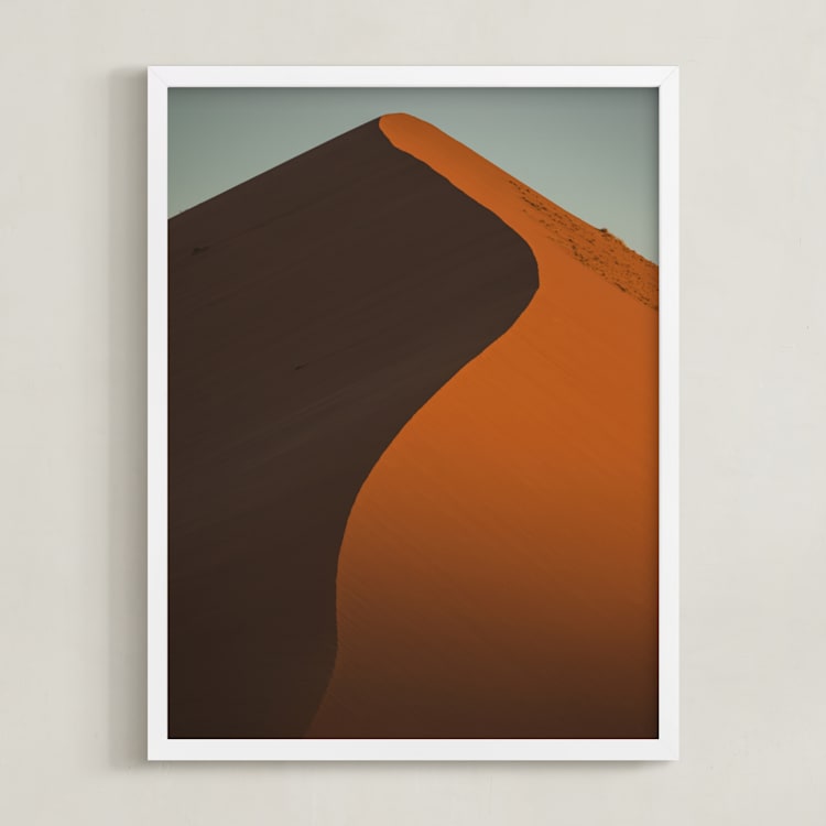 "Dunes of Africa" - Art Print in Rust by Benno and Noosa - Framed