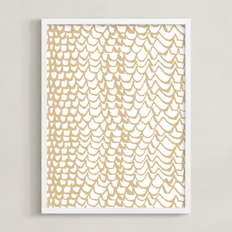"The Rapids" - Art Print in Gold by rose lindo - Framed