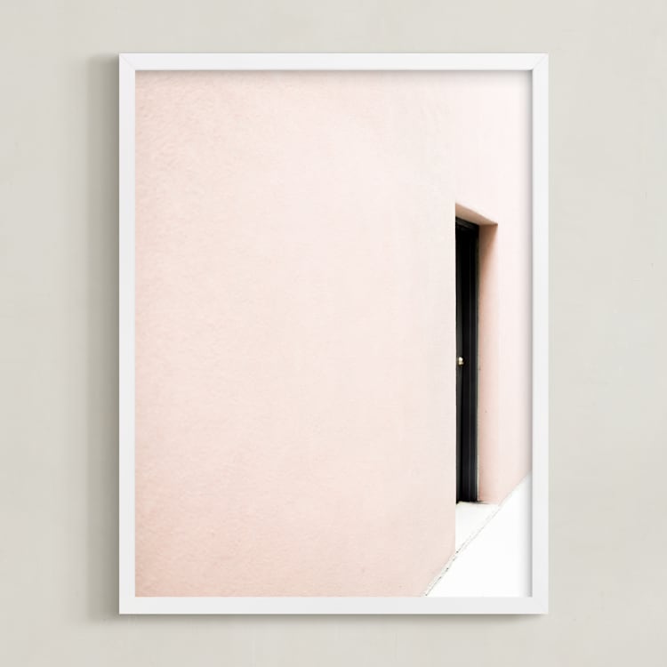 "Hidden Paths" - Art Print in Blush by Kaitie Bryant - Framed