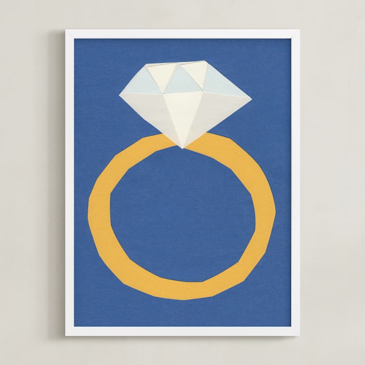"Luxury" - Art Print in Golden Glow by Elliot Stokes - Framed