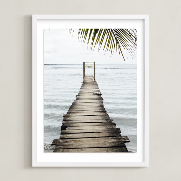 "bocas del toro" - Art Print in carribean blue by Kaitlin Rebesco - Framed