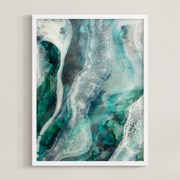 "Flow Through Me" - Art Print in Flow by Debi Perkins - Framed