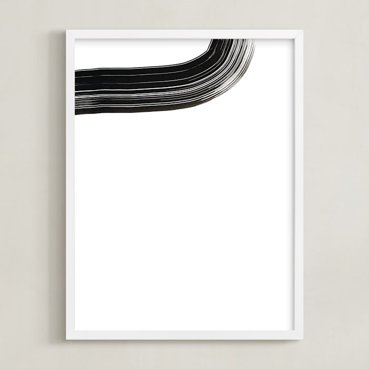 "Shimmering Waterway " - Art Print in Moon by Lise Gulassa - Framed