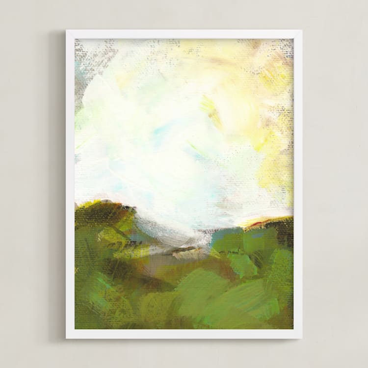 "Sacred Heart Field" - Art Print in Moss by Lorent and Leif - Framed