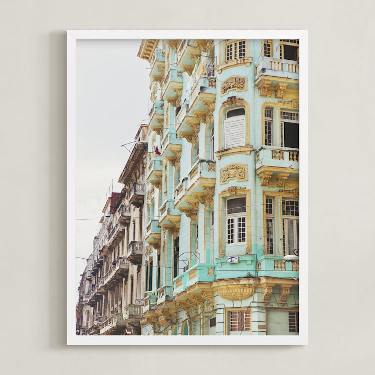 "Hermosa" - Art Print in Teal by Irene Suchocki - Framed