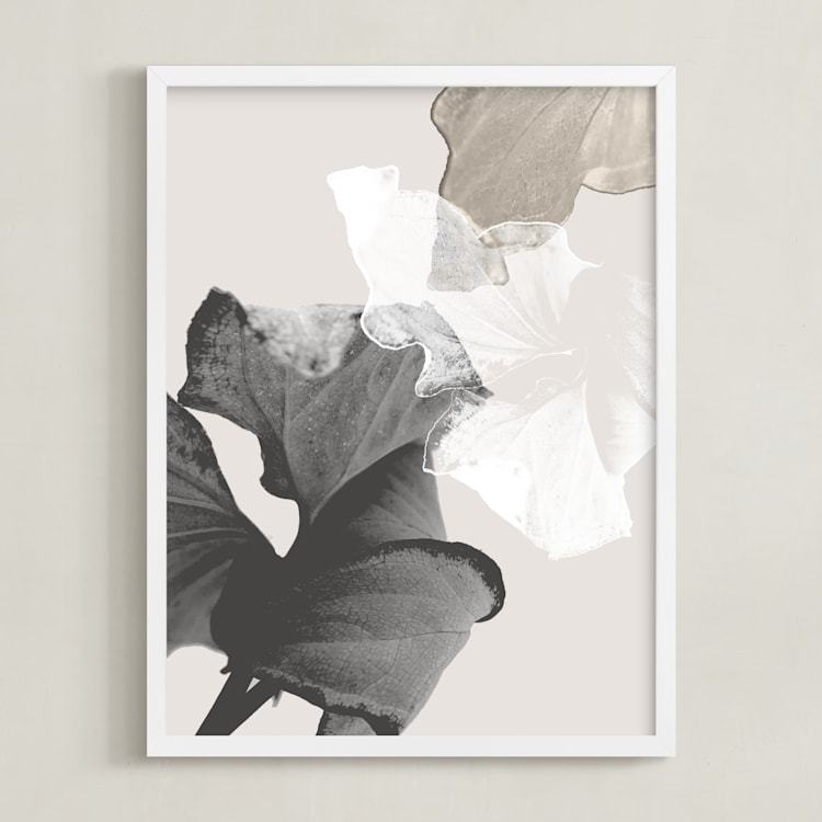 "Refractions" - Art Print in Taupe by Creo Study - Framed