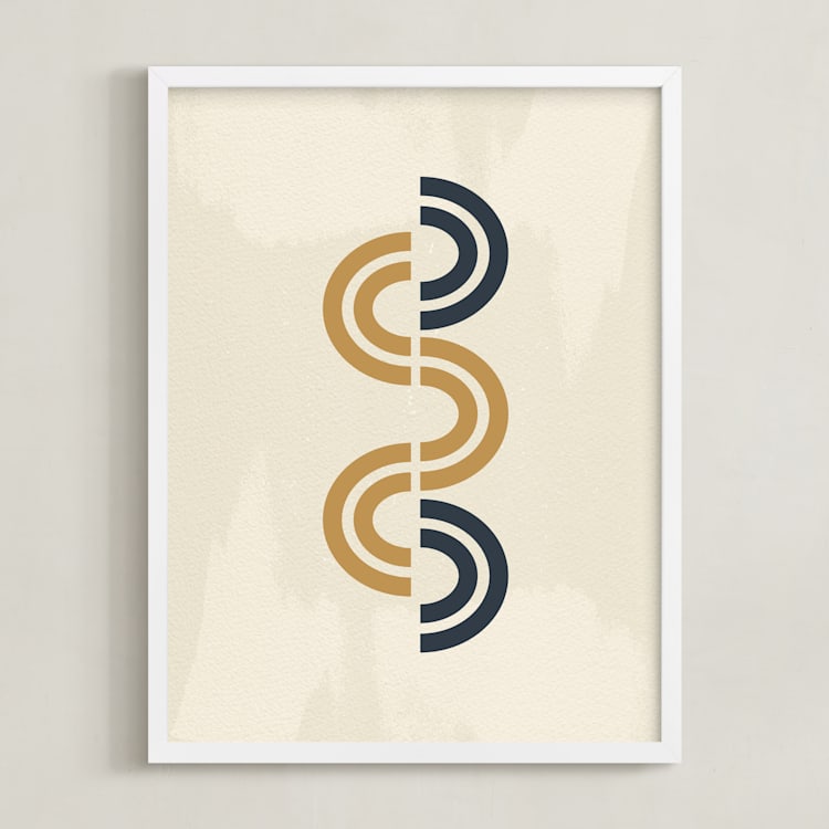 "Path" - Art Print in Terracotta by Tennie and Co. - Framed