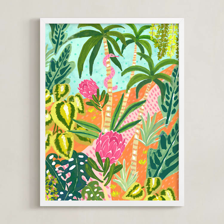 "Magic Jungle" - Art Print in Original by Sara Berrenson - Framed