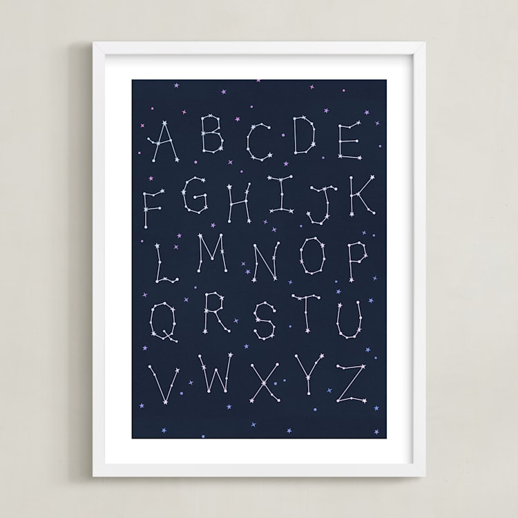"It's Written in the Stars" - Art Print in Night by McKenna Sato - Framed