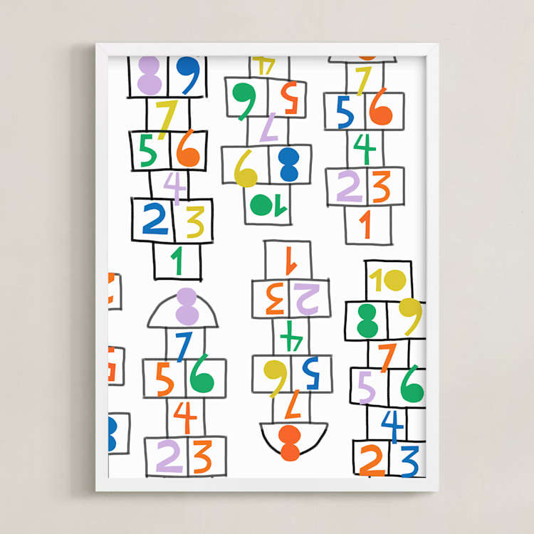 "Fun & Games II" - Art Print in Multi by Ampersand Design Studio - Framed