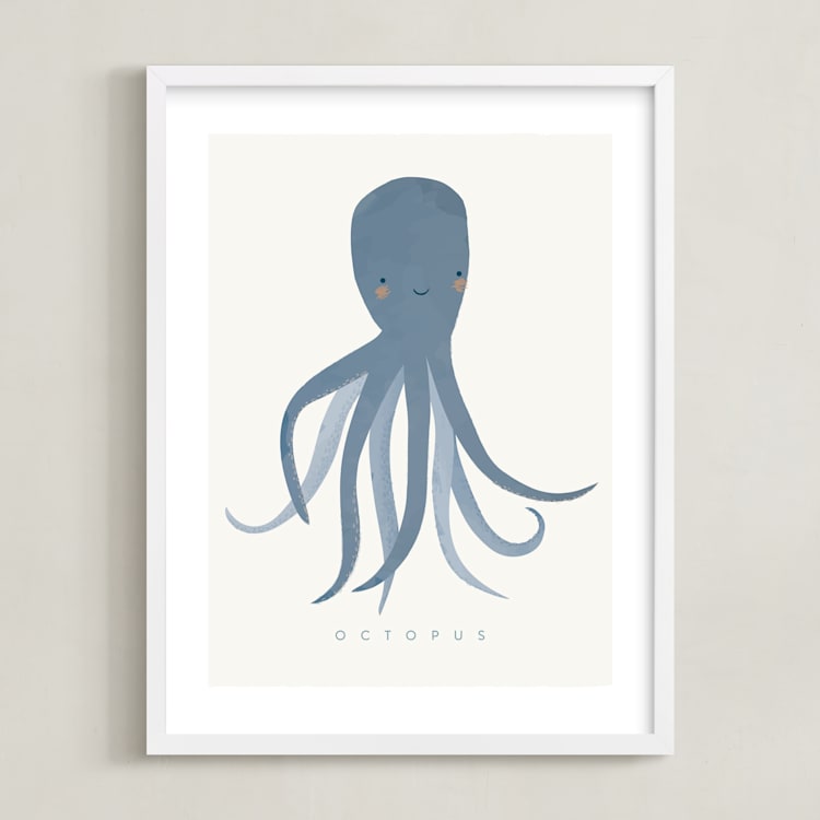 "octopus tentacles" - Art Print in atlantic by Karidy Walker - Framed