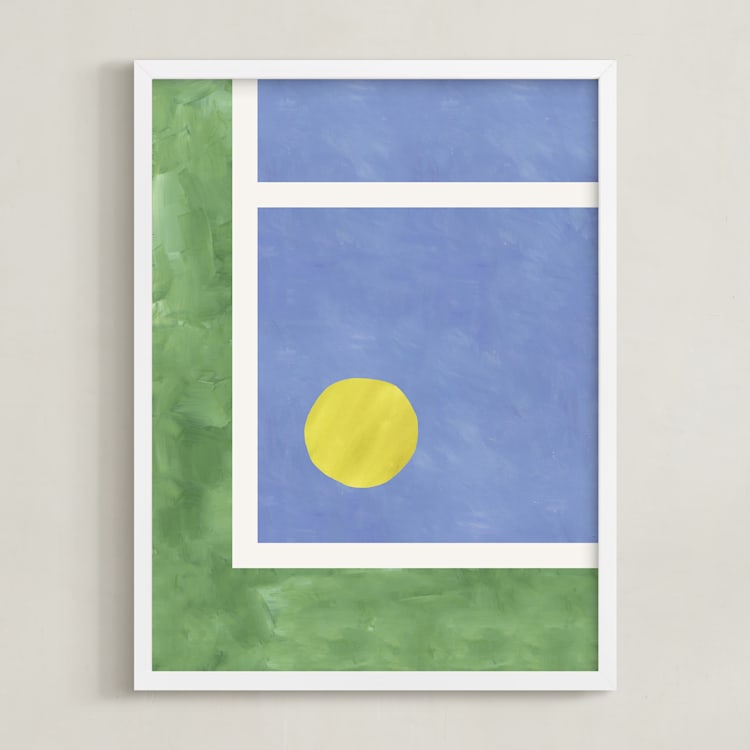 "Your Serve 1" - Art Print in Blue Deuce by Alicia Abla - Framed