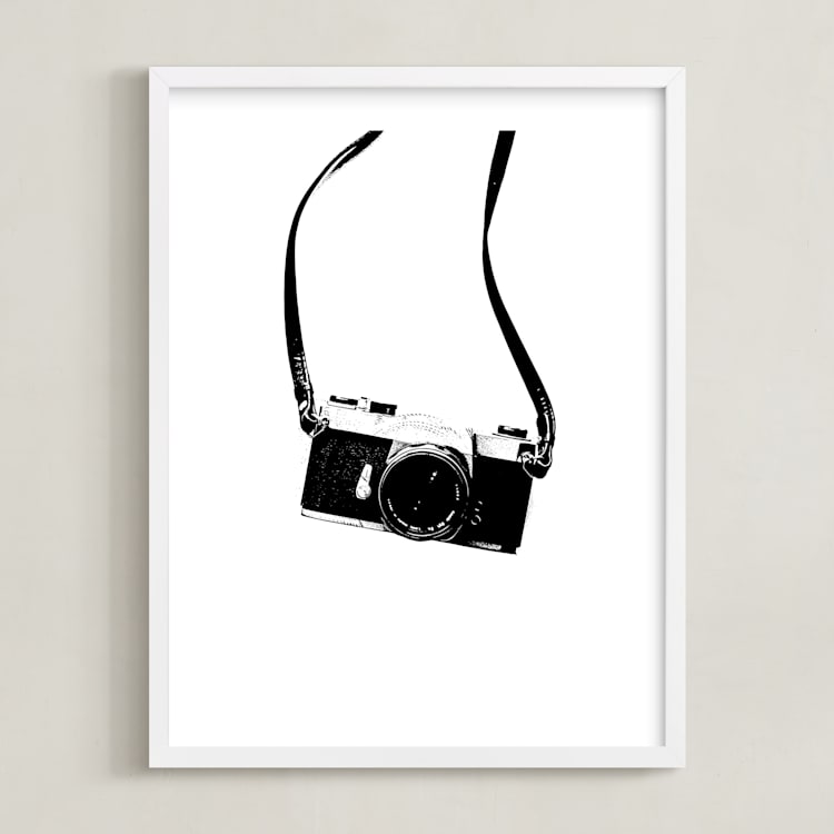 "Behind the Lens" - Art Print in Noir by Alicia Youngken - Framed