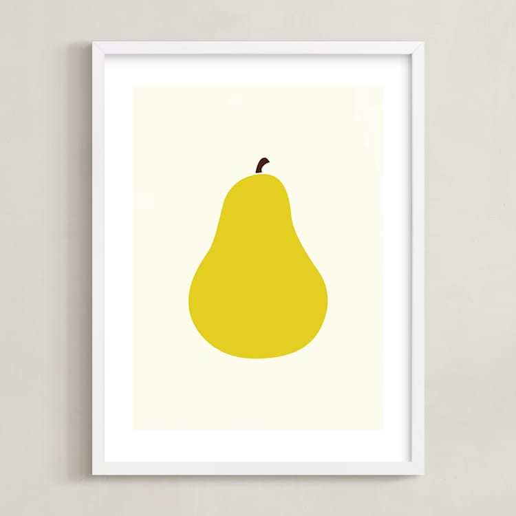 "Heirloom Pear" - Art Print in Danjou by Alexandra Stafford - Framed