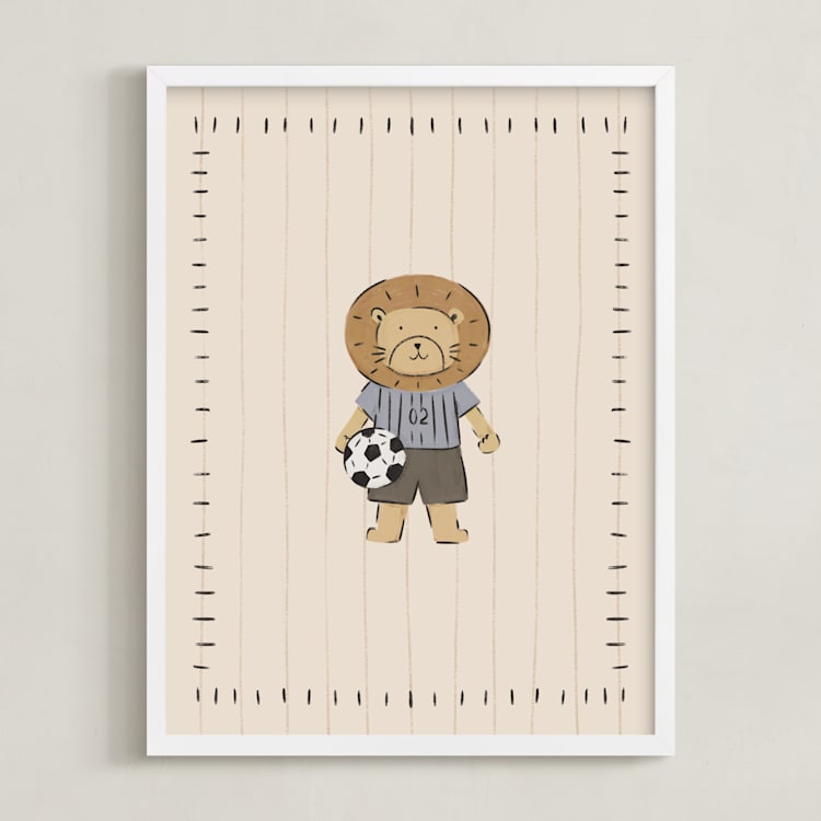 "Little All-Stars 2" - Art Print in Sand by Zove Ahhh - Framed