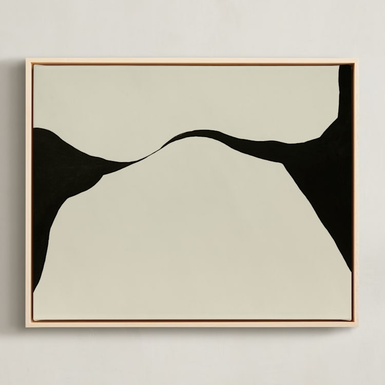 "Echoes of Form" - Art Print in Obsidian Soil by Tania Medeiros - Framed Canvas