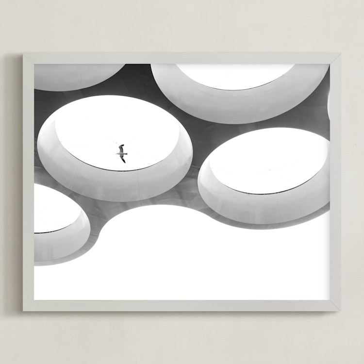 "In Flight" - Art Print in Black & white by Angie McMonigal - Framed