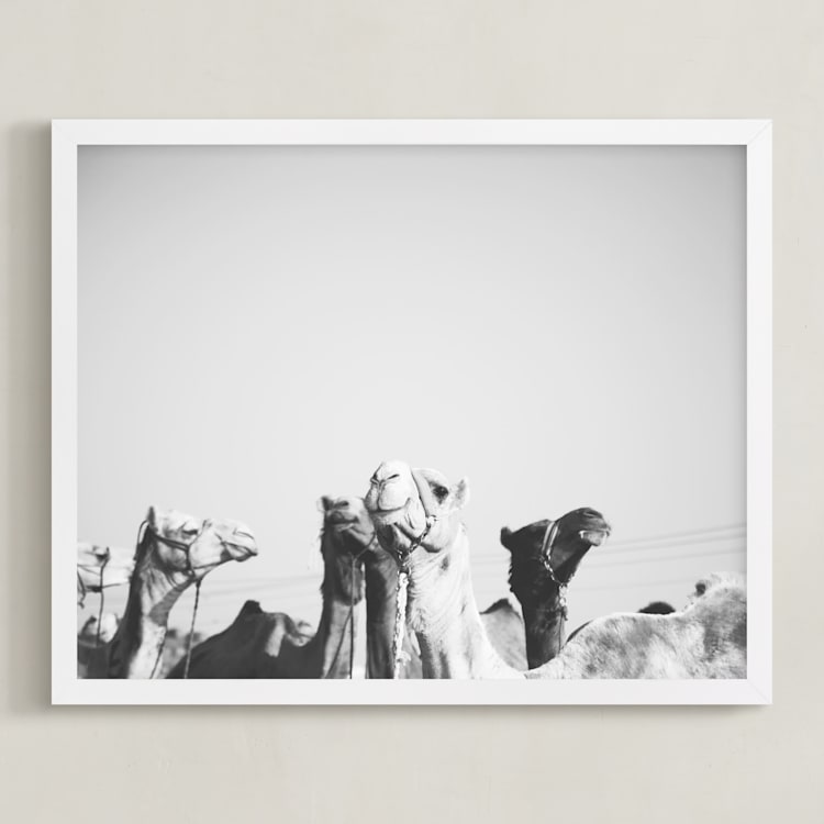 "Leader of the Pack" - Art Print in Black and White by Heather Marie - Framed