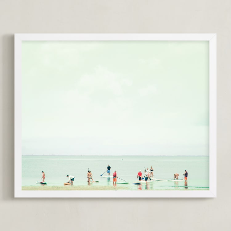 "Joy Ride 1" - Art Print in Turquoise by Rega - Framed