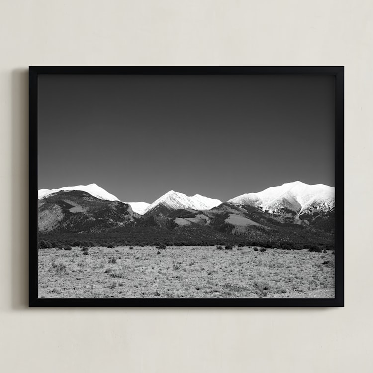 "Reach New Heights" - Art Print in Charcoal by Ana V. Ramirez - Framed