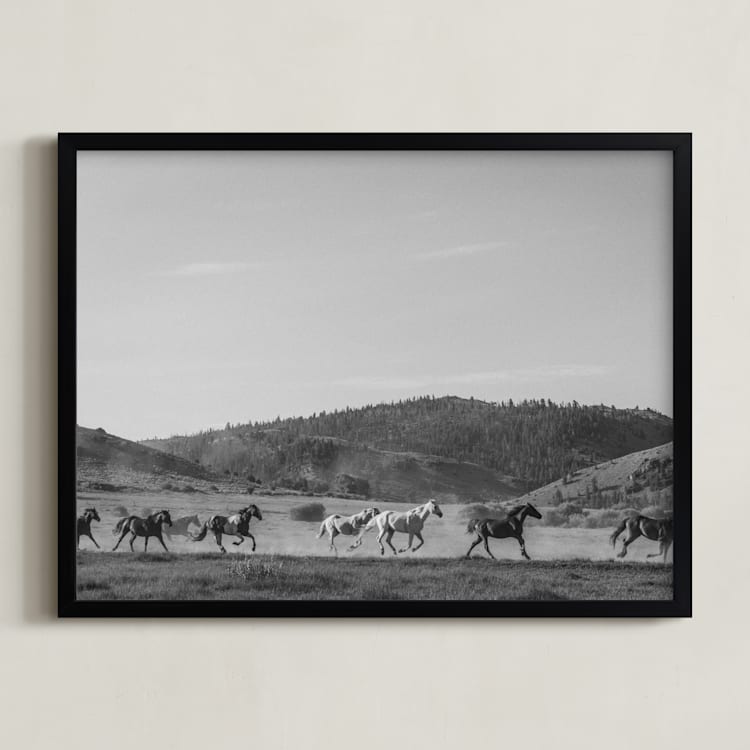 "wild wild west II" - Art Print in Western Grey by Sara Hicks Malone - Framed