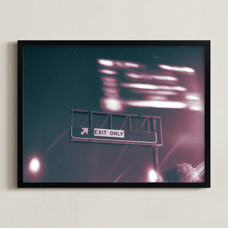 "Exit Only" - Art Print in Midnight by Adam Stanzak - Framed