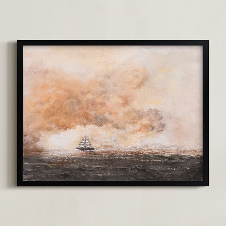 "After The Storm" - Art Print in Sunset by Ramnik Velji - Framed
