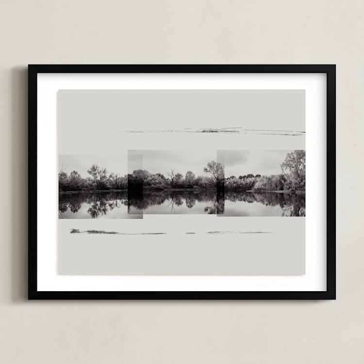 "Frisa" - Art Print in Fog by Maja Cunningham - Framed