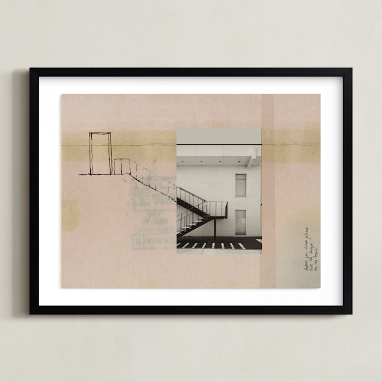 "But Leave the Keys" - Art Print in Notebook by Maja Cunningham - Framed