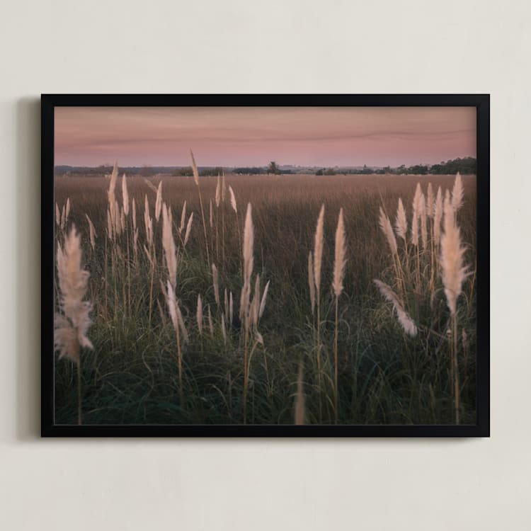 "Pampas grass" - Art Print in Sunset by Lucia Coppola - Framed