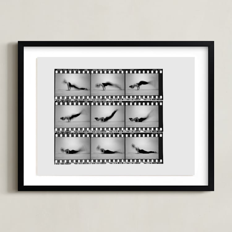 "The Worm in Motion" - Art Print in Vintage Grey by Kelsey Mucci - Framed