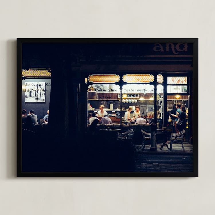 "Paris Nights" - Art Print in Night by Monday Project - Framed