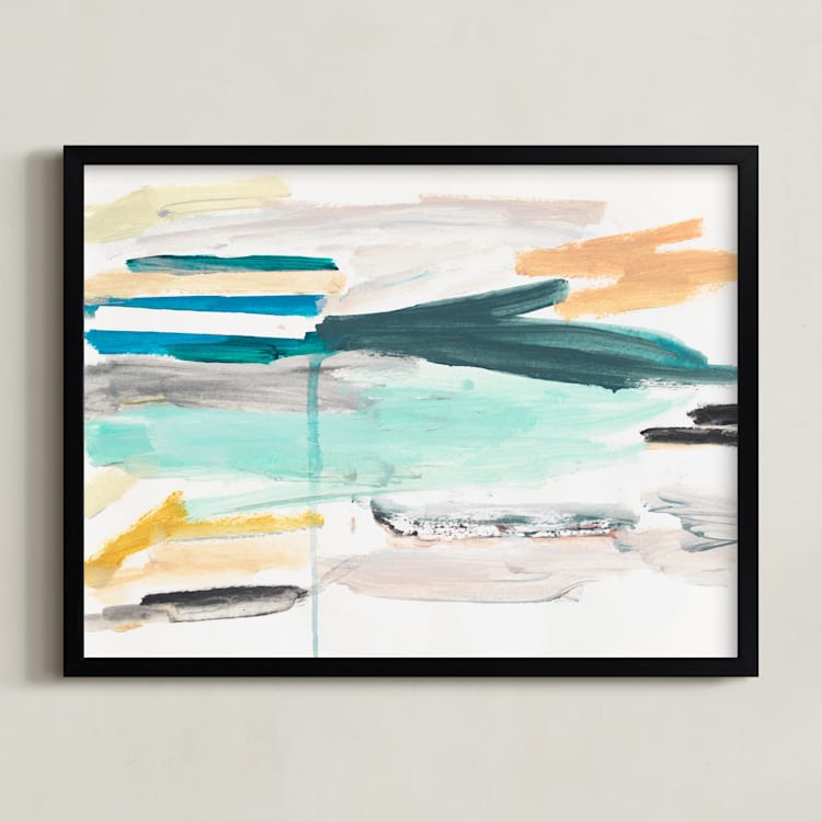 "Parisian Street Style II" - Art Print in parisian sky by Lauren Packard - Framed